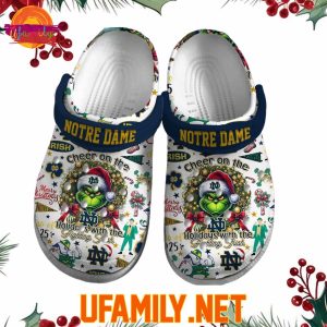 Unique Notre Dame The Grinch Christmas Crocs Shoes 1