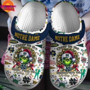 Unique Notre Dame The Grinch Christmas Crocs Shoes 2