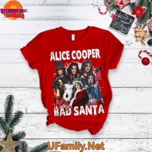 Alice Cooper is Very Bad Santa T Shirt Pajama Set 2