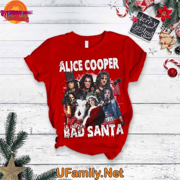 Alice Cooper is Very Bad Santa T Shirt Pajama Set