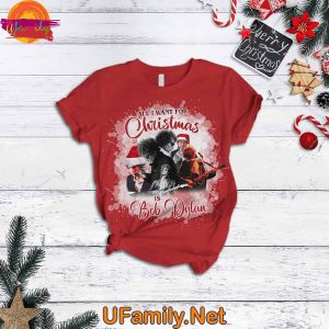 All I Want For Christmas Bob Dylan T Shirt Pajama Set