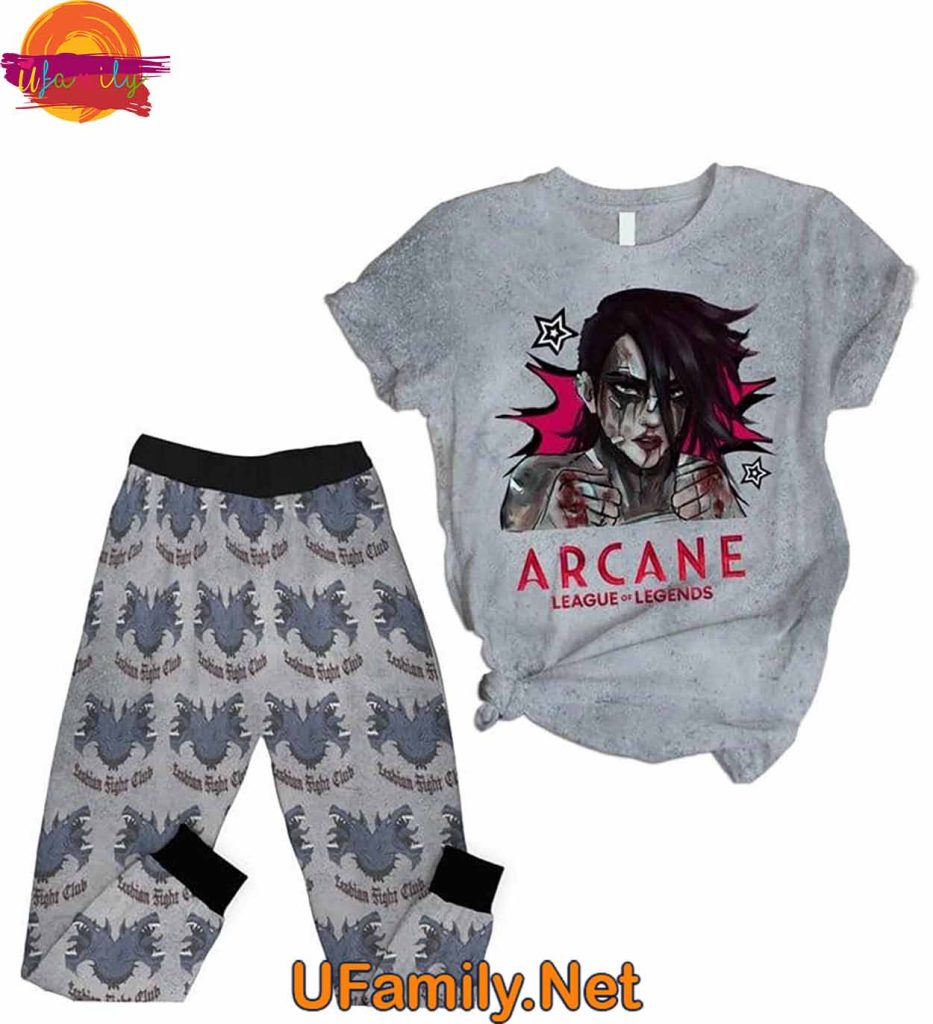 Arcane League Of Legends T-Shirt Pajama Set