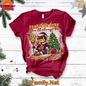 Arizona State Sun Devils Fear the Fork T Shirt Pajama Set 3