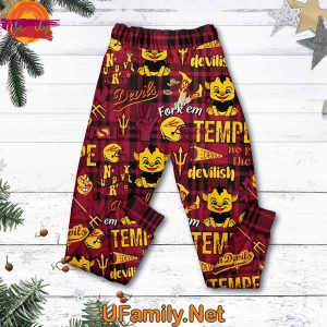 Arizona State Sun Devils Fear the Fork T Shirt Pajama Set 4