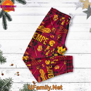 Arizona State Sun Devils Fear the Fork T Shirt Pajama Set 5