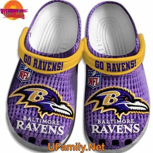 Baltimore Ravens Knit Effect Crocs For Sale