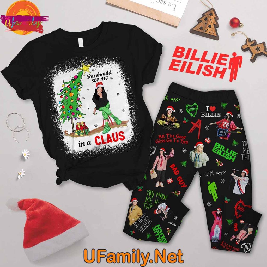 Billie Eilish Christmas Merch​ T Shirt Pajama