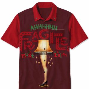 Christmas Story Leg Lamp Hawaiian Shirt Style