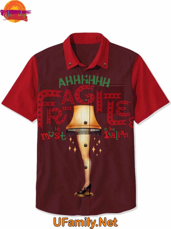 Christmas Story Leg Lamp Hawaiian Shirt Style