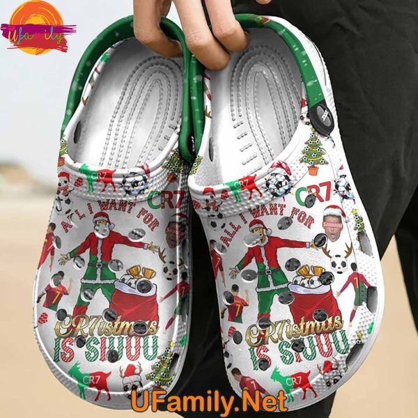 Cristiano Ronaldo Christmas Crocs – All I Want For Christmas