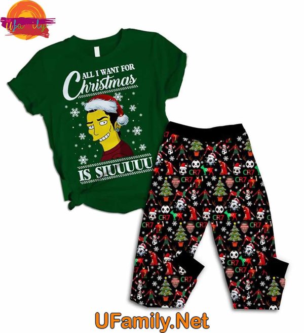 Cristiano Ronaldo Christmas T Shirt Pajama Set – Meme Is Siu