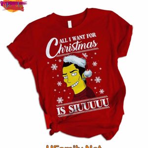 Cristiano Ronaldo Christmas T Shirt Red Pajama Set Meme Is Siu 2