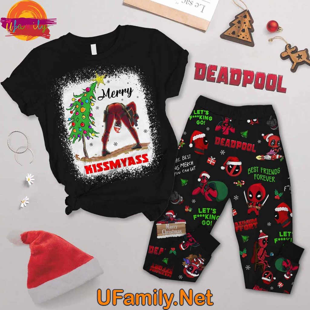 Deadpool Christmas Pajamas​ T Shirt Pajama