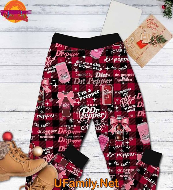 Dr Pepper Bougie Grinch T Shirt Pajama Set