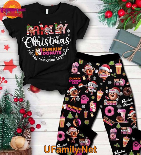 Dunkin Donut Family Christmas T Shirt Pajamas – Making Memories Together