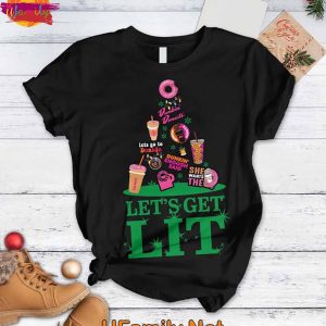 Dunkin DonutLets Get Lit T Shirt Pajama Set 2