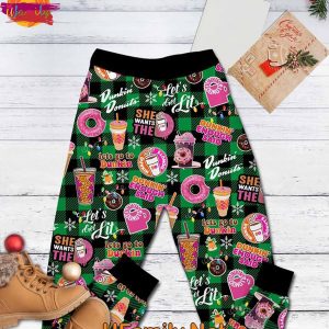 Dunkin DonutLets Get Lit T Shirt Pajama Set 3