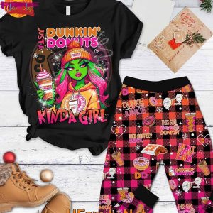 Dunkin Donuts Girl Grinch T Shirt Pajama Sets