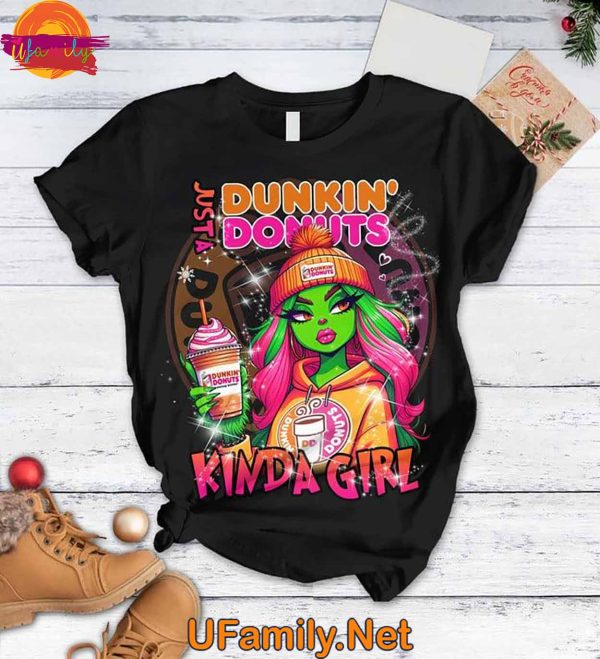 Dunkin Donuts Girl Grinch T Shirt Pajama Sets