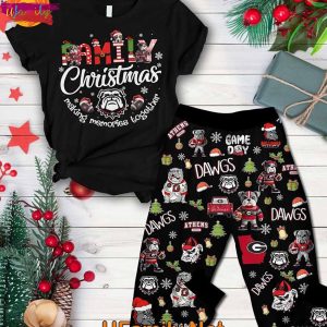 Georgia Bulldogs Family Christmas T Shirt Pajamas – Making Memories Together