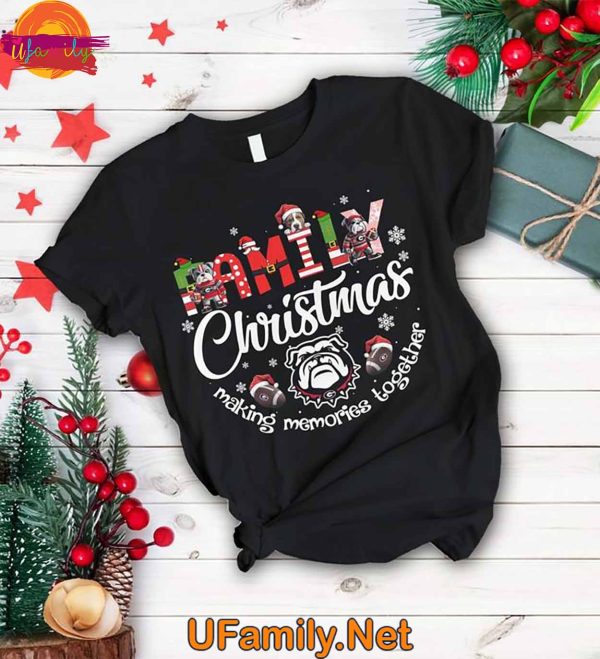 Georgia Bulldogs Family Christmas T Shirt Pajamas – Making Memories Together