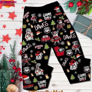 Georgia Bulldogs Family Christmas T Shirt Pajamas Making Memories Together 3