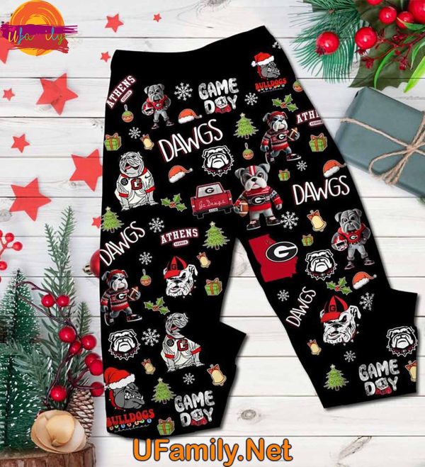 Georgia Bulldogs Family Christmas T Shirt Pajamas – Making Memories Together