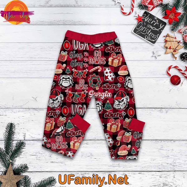 Georgia Bulldogs Football T Shirt Pajama Gifts For Christmas