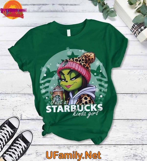 Girl Grinch Starbucks T Shirt Pajamas Set