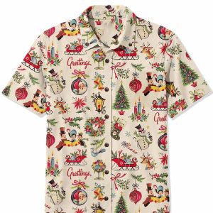 Greeting Christmas Hawaiian Shirt Gifts