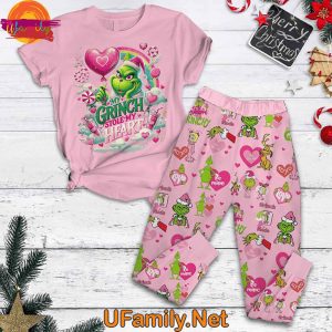 Grinch Stole My Heart T Shirt Pajama Set