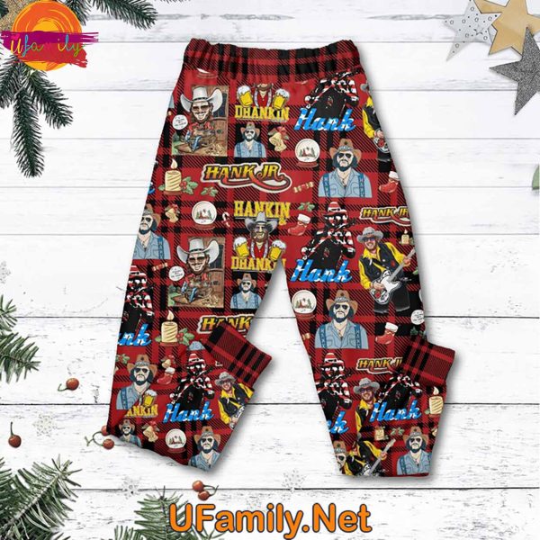 Hank Williams Jr Christmas T-Shirt Pajama Set