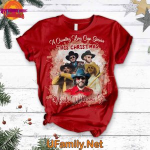 Hank Williams Jr Christmas T Shirt Pajama Set 3