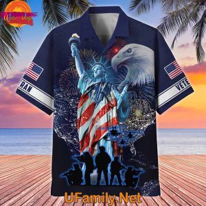 Happy Independence Day American Veteran Hawaiian Shirt