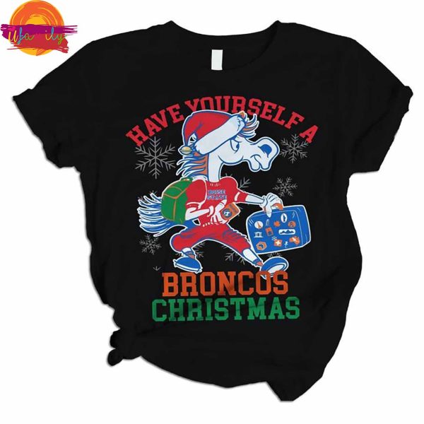 Have Yourself A Broncos Christmas T Shirt Pajama Set