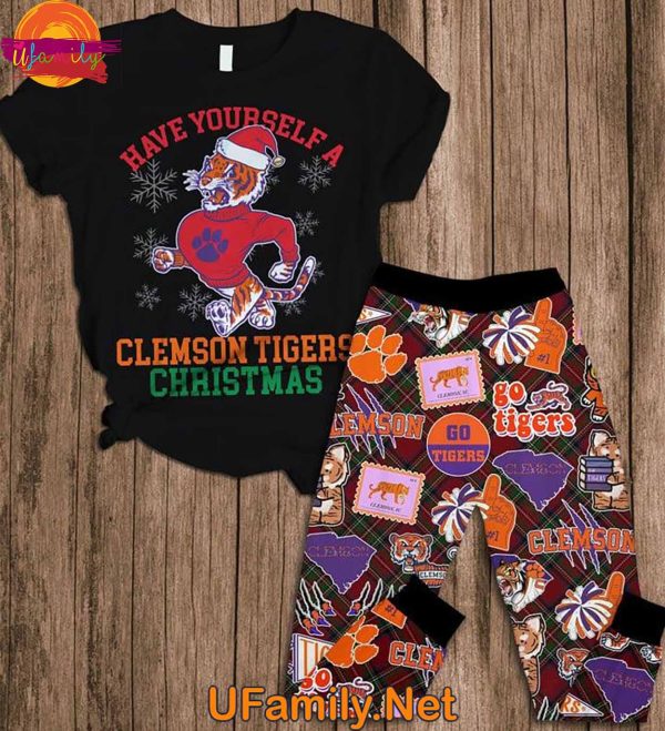 Have Yourself A Clemson Tigers Christmas T Shirt Pajama Set