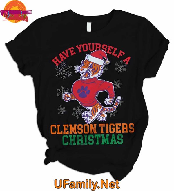 Have Yourself A Clemson Tigers Christmas T Shirt Pajama Set