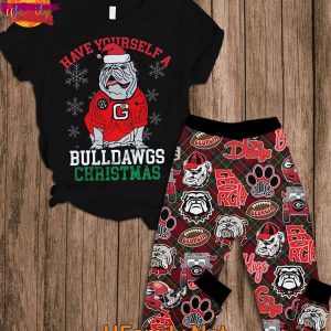 Have Yourself A Georgia Bulldogs Christmas T Shirt Pajama Set