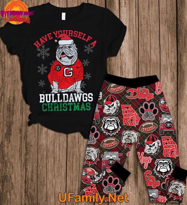 Have Yourself A Georgia Bulldogs Christmas T Shirt Pajama Set