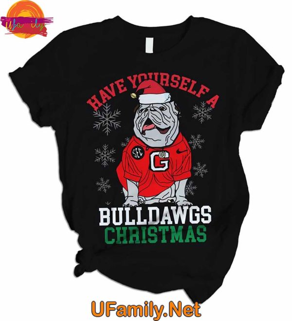 Have Yourself A Georgia Bulldogs Christmas T Shirt Pajama Set