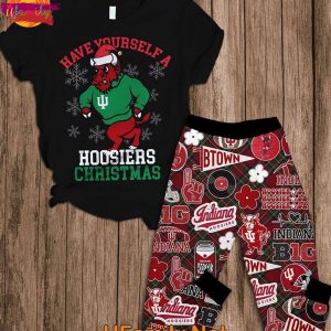 Have Yourself A Indiana Hoosiers Christmas T Shirt Pajama Set