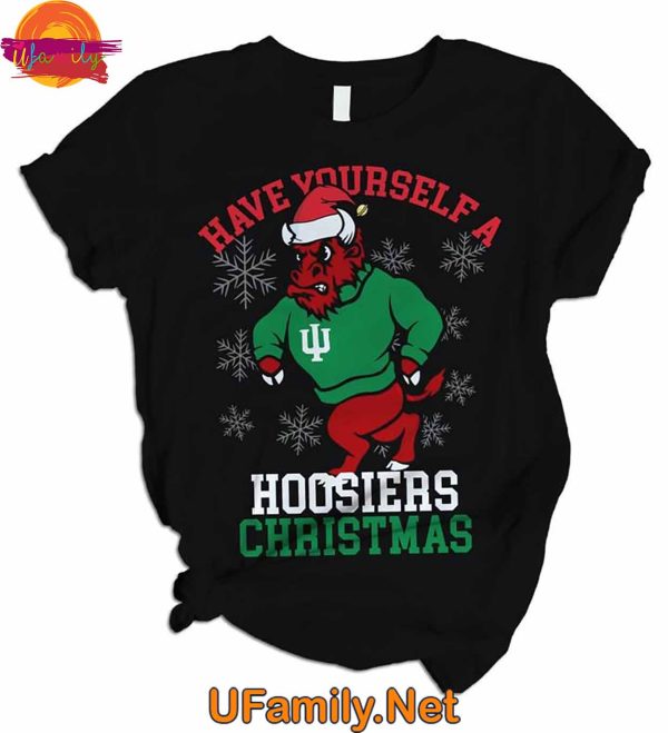 Have Yourself A Indiana Hoosiers Christmas T Shirt Pajama Set