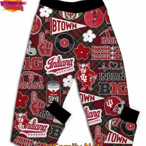 Have Yourself A Indiana Hoosiers Christmas T Shirt Pajama Set 3