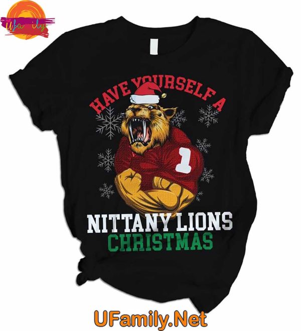 Have Yourself A Penn State Nittany Lions Christmas T Shirt Pajama Set