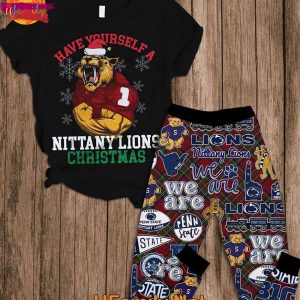 Have Yourself A Penn State Nittany Lions Christmas T Shirt Pajama Set 3