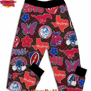 Have Yourself A SMU Mustangs Christmas T Shirt Pajama Set 3