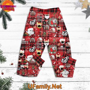 Have a Glory Christmas With Georgia Bulldogs T Shirt Pajama Set 3