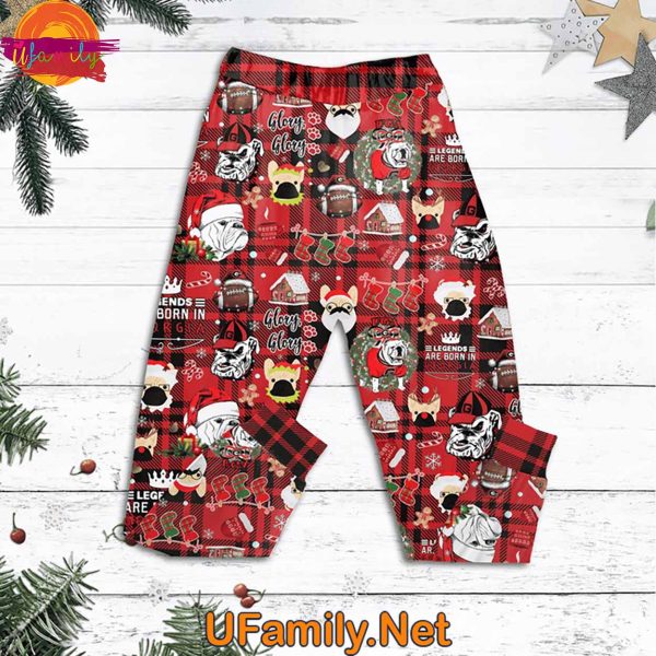 Have a Glory Christmas With Georgia Bulldogs T Shirt Pajama Set