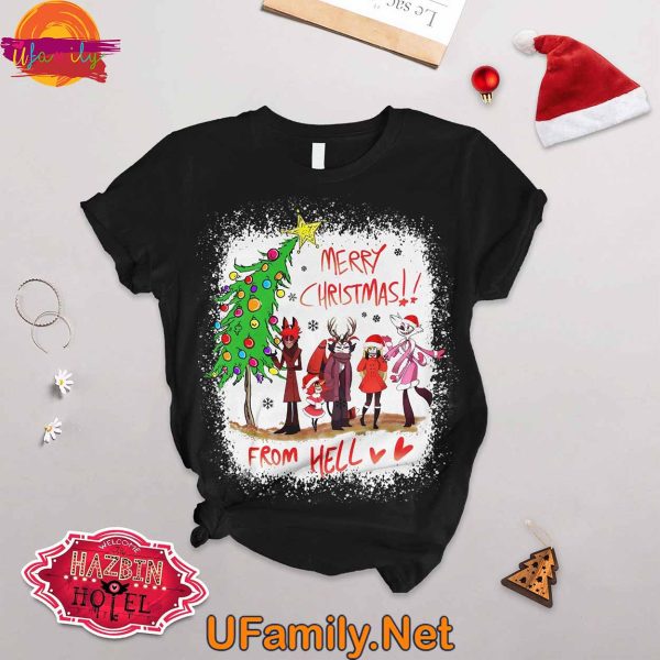 Hazbin Hotel Merry Christmas T-Shirt Pajama Set