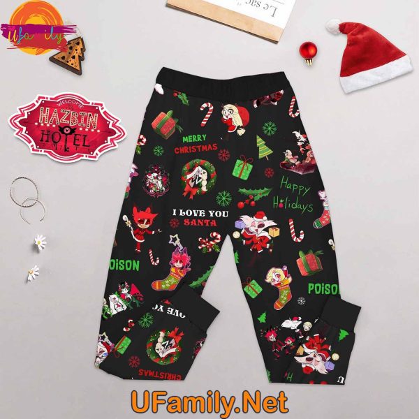 Hazbin Hotel Merry Christmas T-Shirt Pajama Set